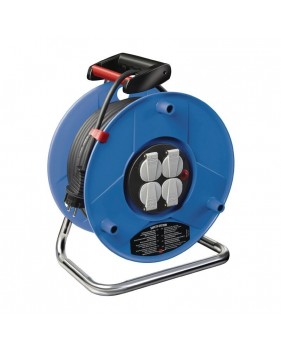 Enrouleur de câble 50m H05VV - Garant F 3 x 1,5 mm2 290mm, 4 prises secteur, Protection contre la surchauffe