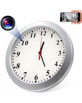 Mini caméra de surveillance Full HD 1080P, sécurité domestique sans fil, Wifi, horloge murale, nounou + Carte Mémoire 128 Go