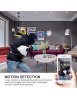 Mini caméra de surveillance Full HD 1080P, sécurité domestique sans fil, Wifi, horloge murale, nounou + Carte Mémoire 128 Go