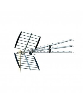 Antenne TV TNT Extérieure Trinappe 15,5 DBI Connecteur F Filtre Passif 4G LTE 5G NR 700 800Mhz 47 éléments