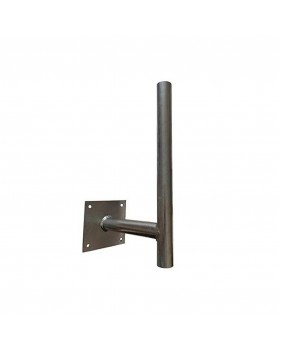 Support Mural Acier Hauteur 45 cm Déport 25cm Diamètre 38mm Pour Antennes 4G LTE 5G, Parabole satellite, Râteau TV TNT