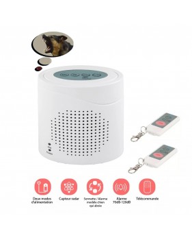 Chien de garde électrique Aboyeur Sans Fil capteur Radar 2 Télécommandes