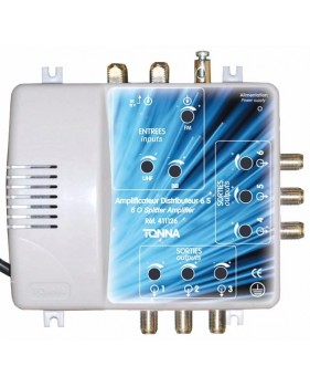 Amplificateur distributeur 2 entrées 6 sorties FM / BIII + UHF