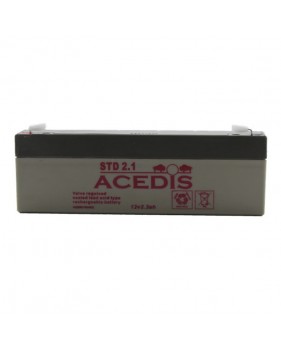 Batterie Plomb Etanche - AGM VRLA - Acedis STD2.1 - 12 V 2 Ah