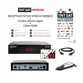 Récepteur TNTSAT HDB981E + Cordon Allume Cigare
