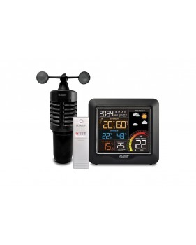 Station Météo Pro - LA CROSSE TECHNOLOGY WS6861 - Station Dédiée Au Vent, Heure Date radio-pilotées, Colorée avec Anémomètre