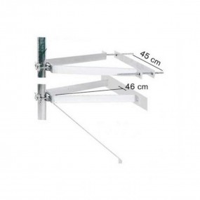 Fixation murale 800872 - 46 cm, Pour mât de 25 x 50 mm