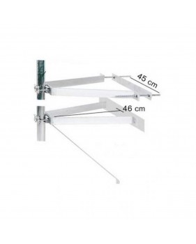 Fixation murale 800872 - 46 cm, Pour mât de 25 x 50 mm