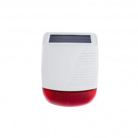 Sirène Extérieure Solaire Sans Fil 433MHz PE-520 - Flash lumineux stroboscopique, Etanche, Système de Sécurité Intelligent