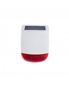 Sirène Extérieure Solaire Sans Fil 433MHz PE-520 - Flash lumineux stroboscopique, Etanche, Système de Sécurité Intelligent