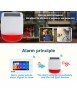 Sirène Extérieure Solaire Sans Fil 433MHz PE-520 - Flash lumineux stroboscopique, Etanche, Système de Sécurité Intelligent