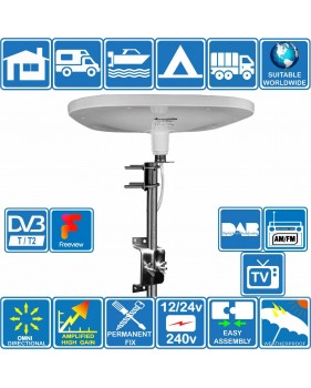 Antenne TNT TV HD Amplifiée Numérique omnidirectionnelle TRAVELAIR