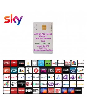 Carte Abonnement FREESAT Activée pour les chaînes du Royaume-Uni