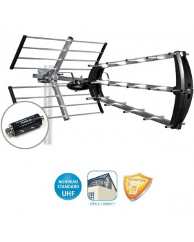 Antenne Trinappe UHF avec Filtre 4G - METRONIC 415044 - Gain 26dB