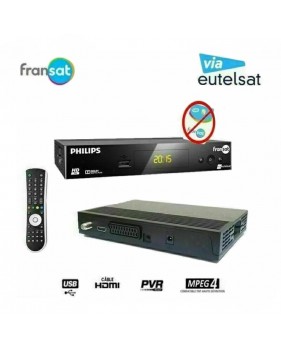 Récepteur Philips DSR 3031F, Démodulateur Satellite - Enregistreur USB HD FRANSAT (Vendu Sans Carte)