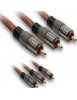 Cable YUV 3 RCA mâle / 3 RCA mâle 5 métres - METRONIC