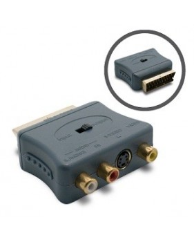 Adaptateur peritel male 3x RCA fem + 1 S-video (Y/C) fem - METRONIC