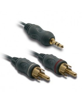 Cordon Jack 3,5 mâle  / 2 RCA mâle - 10m - METRONIC