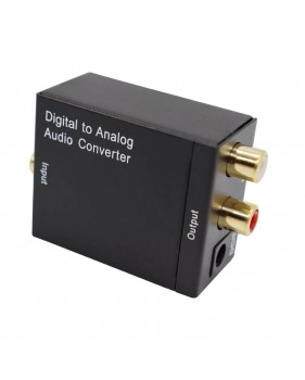 Convertisseur Audio numérique analogique Fiber optique Signal Coaxial analogique DAC Spdif stéréo Jack 3.5 mm  amplificateur