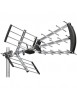 Antenne d'Extérieur Trinappe UHF 20 dB à fiche F - 460 - 790 MHz, Canaux 21/60, Idéale pour les combles