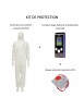 Pack Soeks 01M compteur Geiger + combinaison 3M 4545 XL avec capuche + masque FFP3 pour protection complète radioactivité