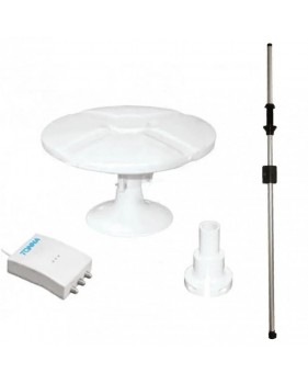 Antenne TNT Omnidirectionnelle 40dB TONNA + Ampli 2s + Mat Traversant Camping Car Caravane Camion Bateau