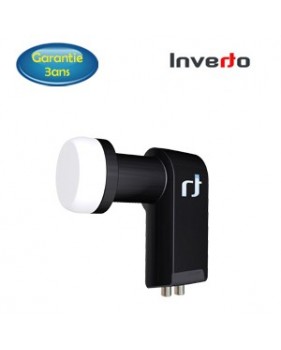 LNB Twin 0.2 dB 40 mm - Inverto Black Ultra - 3 ans de garantie