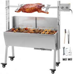 Grill Rotatif Barbecue Charbon électrique 60 Kg 25 W