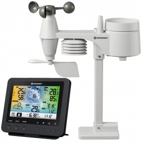 Station météo couleur WIFI avec capteur extérieur 5-en-1 Noir BRESSER 7002580