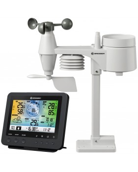 Station météo couleur WIFI avec capteur extérieur 5-en-1 Noir BRESSER 7002580