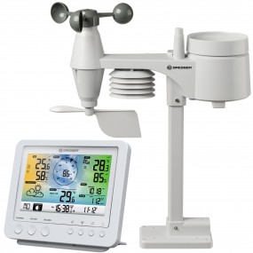 Station météo couleur WIFI avec capteur extérieur 5-en-1 Blanc BRESSER 7002581