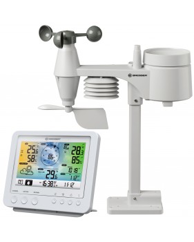 Station météo couleur WIFI avec capteur extérieur 5-en-1 Blanc BRESSER 7002581