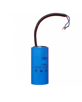 Condensateur Permanent Avec Diélectrique Pour Moteur Monophasé 1UF 450VAC, Connexion Tuyau Électrique Avec Bornes