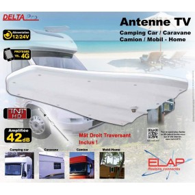 Antenne VHF UHF Caravane Amplifiée DELTA PRO