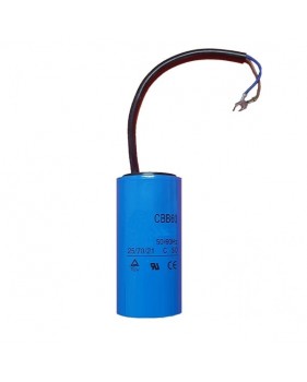 Condensateur Permanent Avec Diélectrique Pour Moteur Monophasé 60UF 450VAC, Connexion Tuyau Electrique Avec Bornes