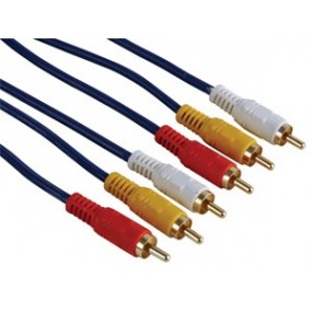 Cordon 3 x RCA male vers 3 x RCA male, 1.2m
