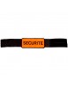 Brassard De Sécurité Noir Orange Fluo, Réglable Par Scratch Elastique, Pour Agent De Sécurité