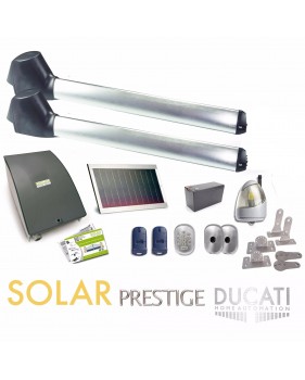 Kit Motorisation Portail Solaire Ducati Home Automation EVO 748 SOLAR - Pour portail à 2 vantaux battants maxi 4 m 350 kg chacun