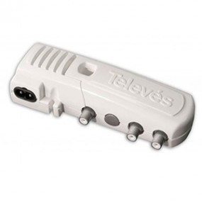 Amplificateur d’appartement 20dB 1 entrée 2 sorties avec télé-alimentation pour DAT1495