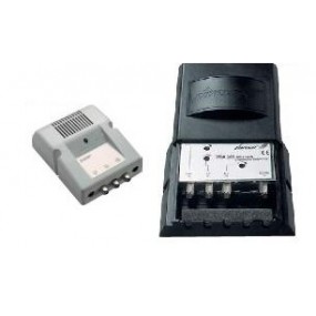 Kit Préamplificateur 2 entrées UHF/FM avec alimentation 24volts - Filtre LTE 4G - Cahors CKA 130FM