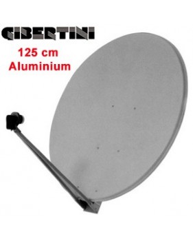 Parabole en aluminium Ø 125 cm (124,5 x 133,5 cm) OFFSET monture AZ/EL Gris clair - Gibertini