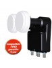 LNB Monobloc 6° QUAD 0,2dB Inverto Black  - Compatible TVHD - 5 ans de garantie