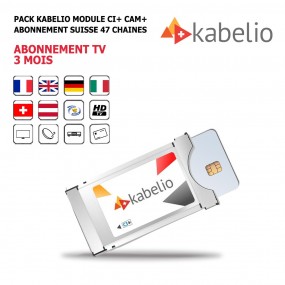 Pack CI+ Cam Module-PCMCIA-Kabelio-3-Mois