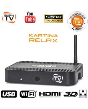 Abonnement Russe Kartina TV Premium + Relax HD IPTV - LAN/WLAN WiFi - USB - HDMI - 12 mois + 1 mois offert