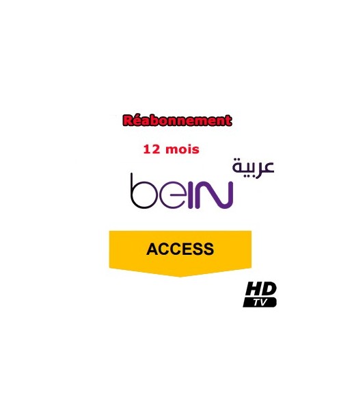 Réabonnement beIN Arabia - Access package - 12 mois via ES’HAILSAT 25.5° E / Nilesat 7° W