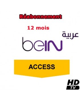 Réabonnement beIN Arabia - Access package - 12 mois via ES’HAILSAT 25.5° E / Nilesat 7° W