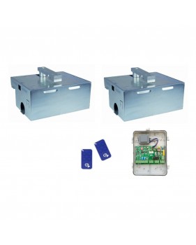 Kit Motorisation Portail Battant EA Basic E4000B Enterré - Ouverture 110°, 2m 300kg maxi par battant, 230 V, 40 cycles par jour