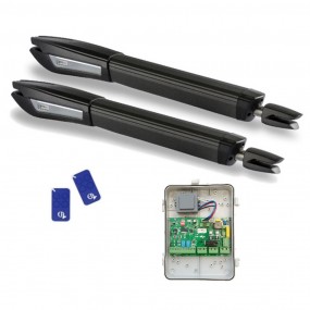 Kit Motorisation Portail Battant Automatisme EA BJ400 230 V - Maxi 300kg 3m par battant, Course 400mm, 300W, Ouverture maxi 120°