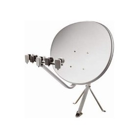 Parabole multisatellite en acier (71 x 90 cm) avec support 5 LNB - MAXIMUM E-85