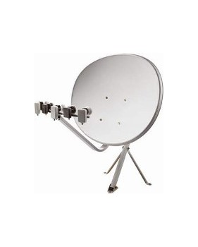 Parabole multisatellite en acier (71 x 90 cm) avec support 5 LNB - MAXIMUM E-85